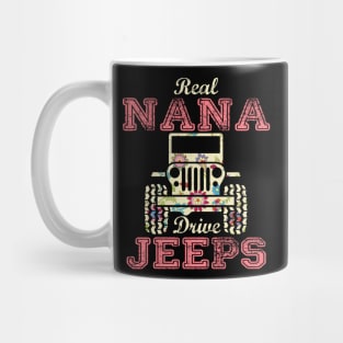 Real Nana Drive Jeeps Cute Flower Jeep Floral Jeeps Women/Kid Jeep Lover Jeep Girl Mug